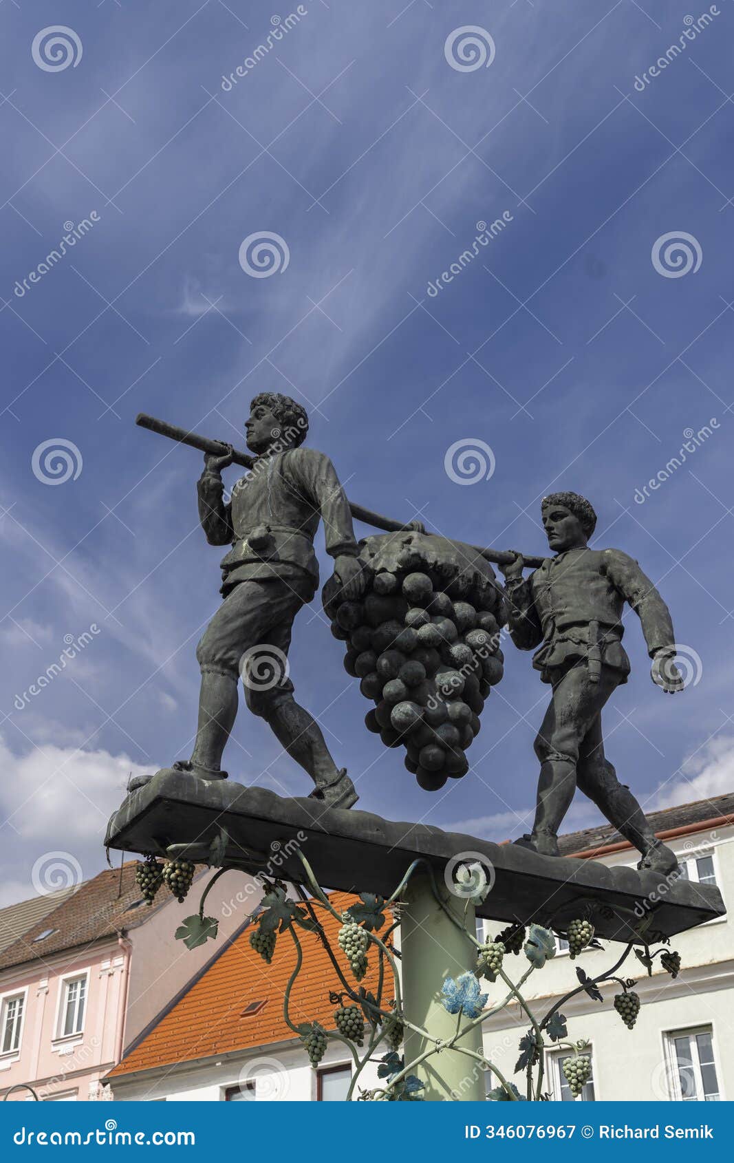 typical small town poysdorf - wine center, lower austria, austria