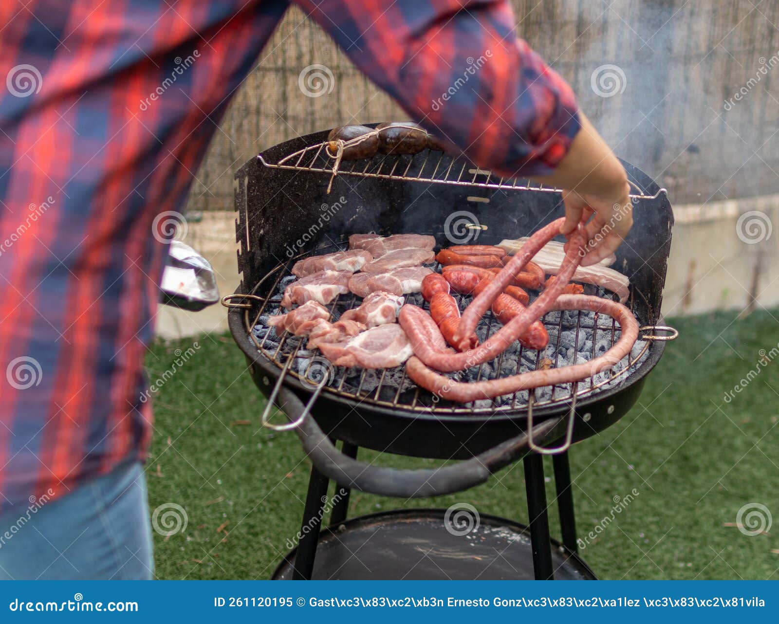 Typical Spanish Barbecue, Bacon, Chorizo, Black Pudding, Pork Chop, Etc