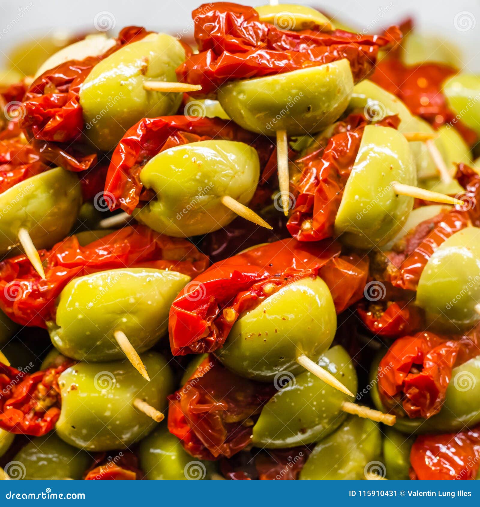 Typical Spanish Olive Tapas in a Bar Stock Image Image of tasty