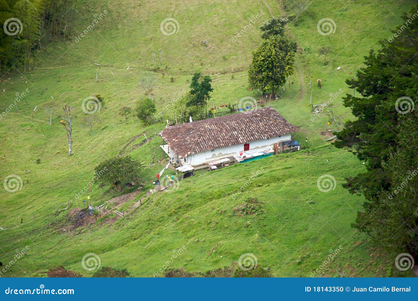 Typical Spanish Style Farm in Colombia Stock Photo Image of panoramic