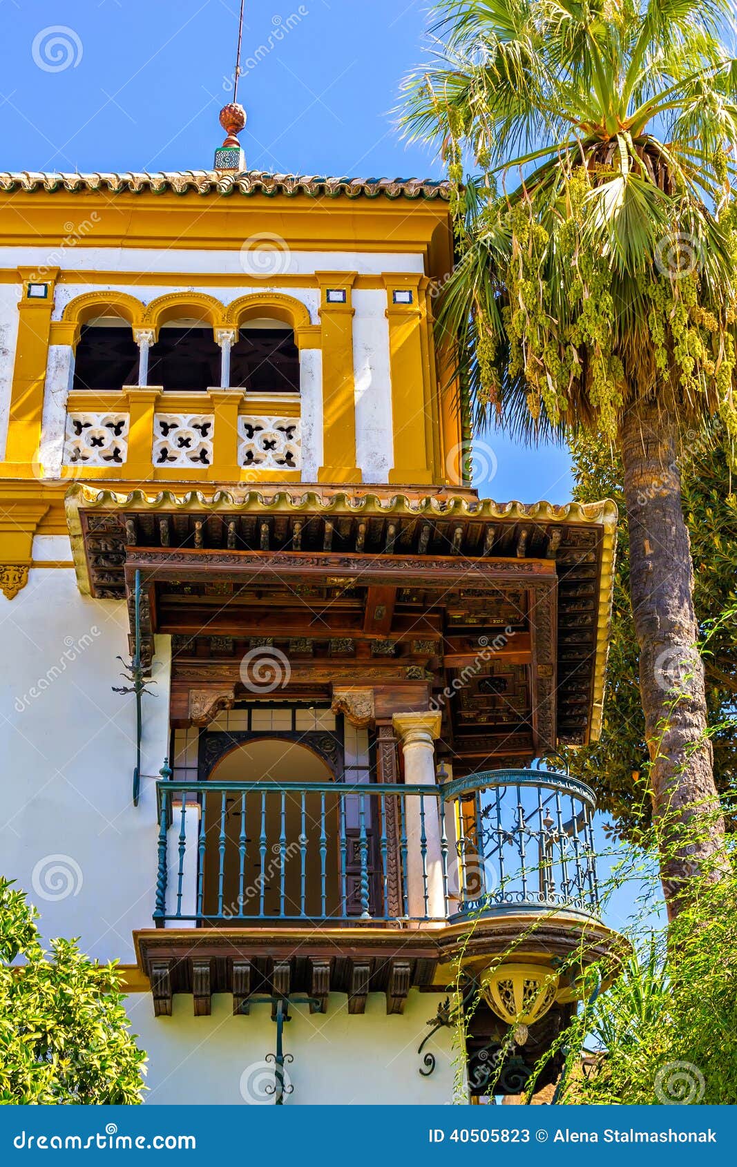 Typical Spanish Villa in Seville Stock Image Image of mediterranean