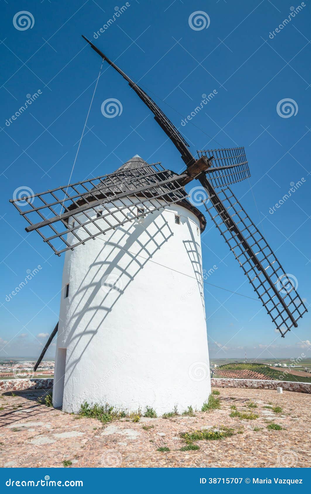Typical spanish windmill stock image. Image of province 38715707