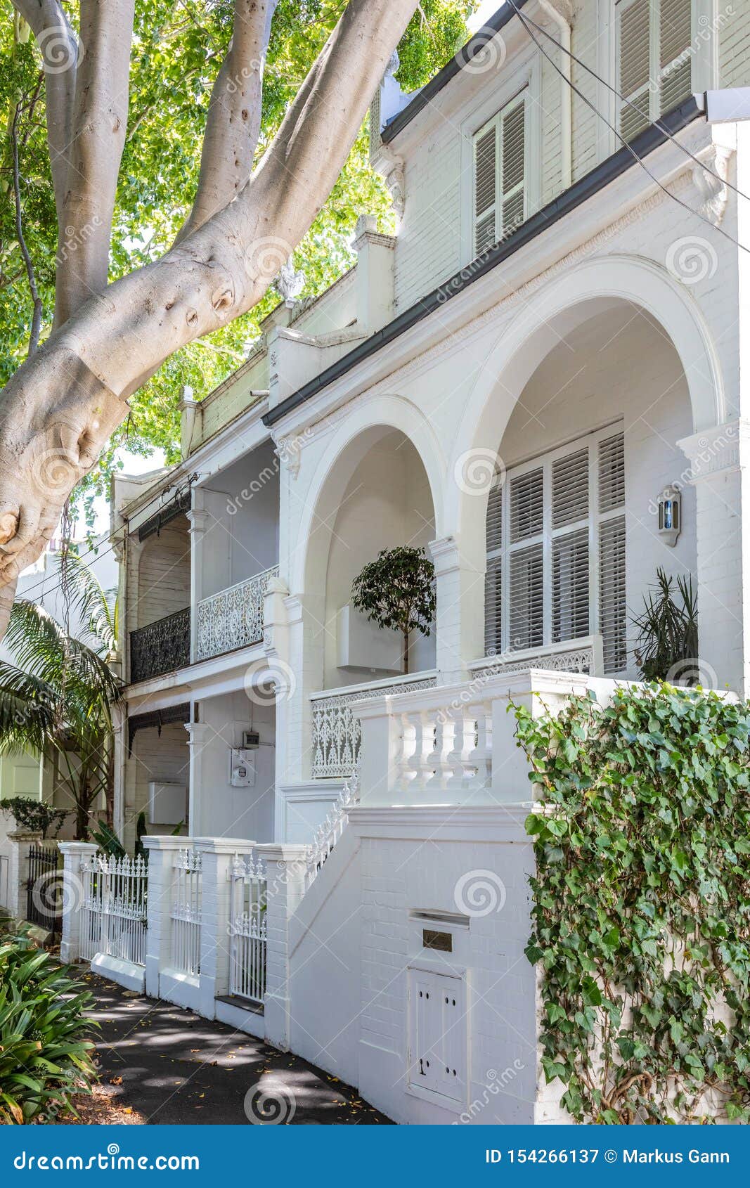 A Typical Terrace House in Sydney Australia Stock Image Image of