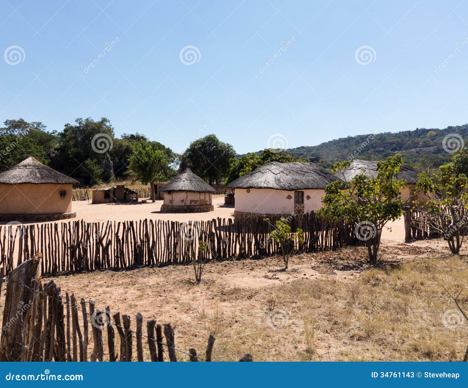 typical tribal village in zimbabwe