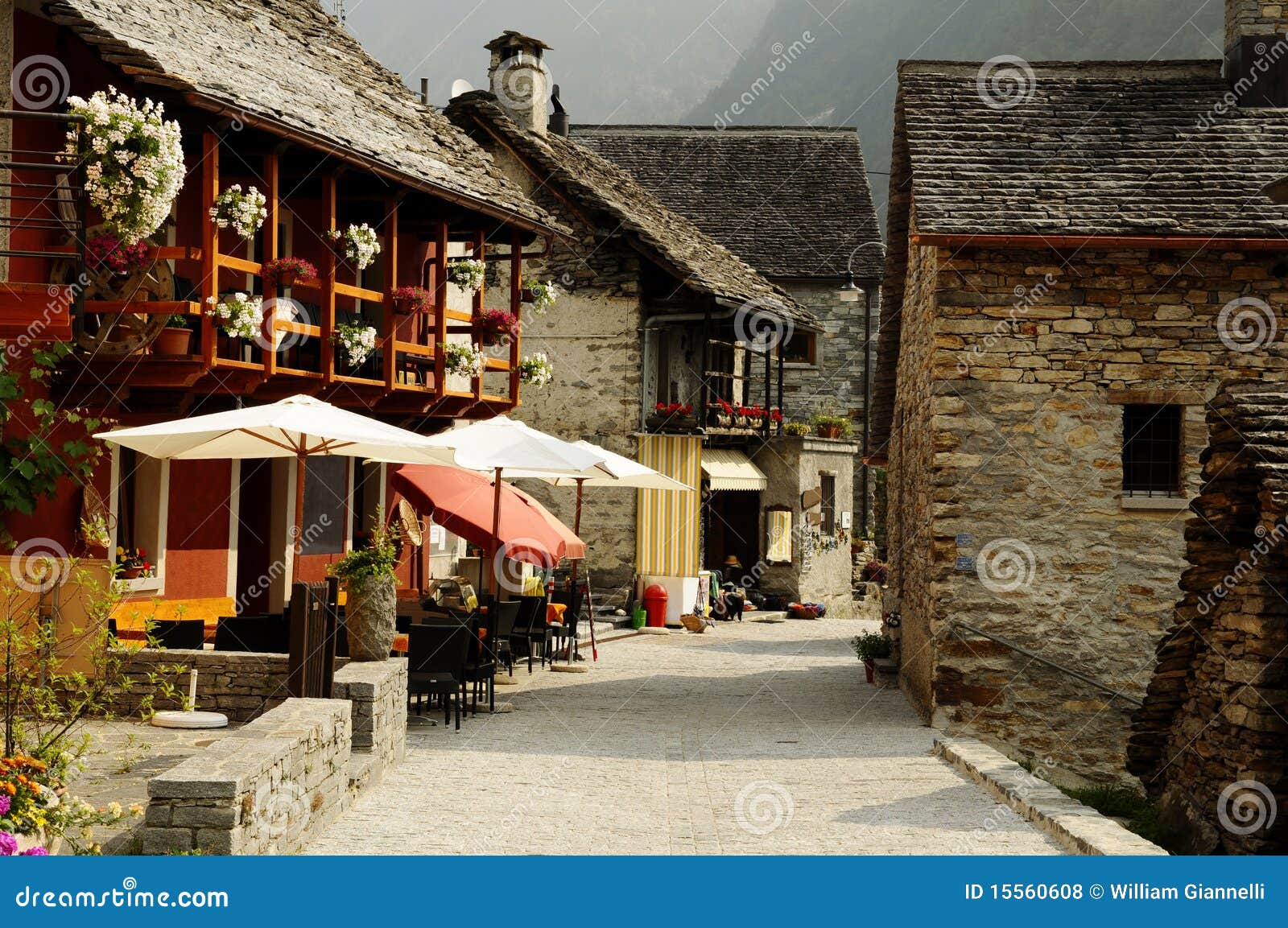 typical village in the swiss alps