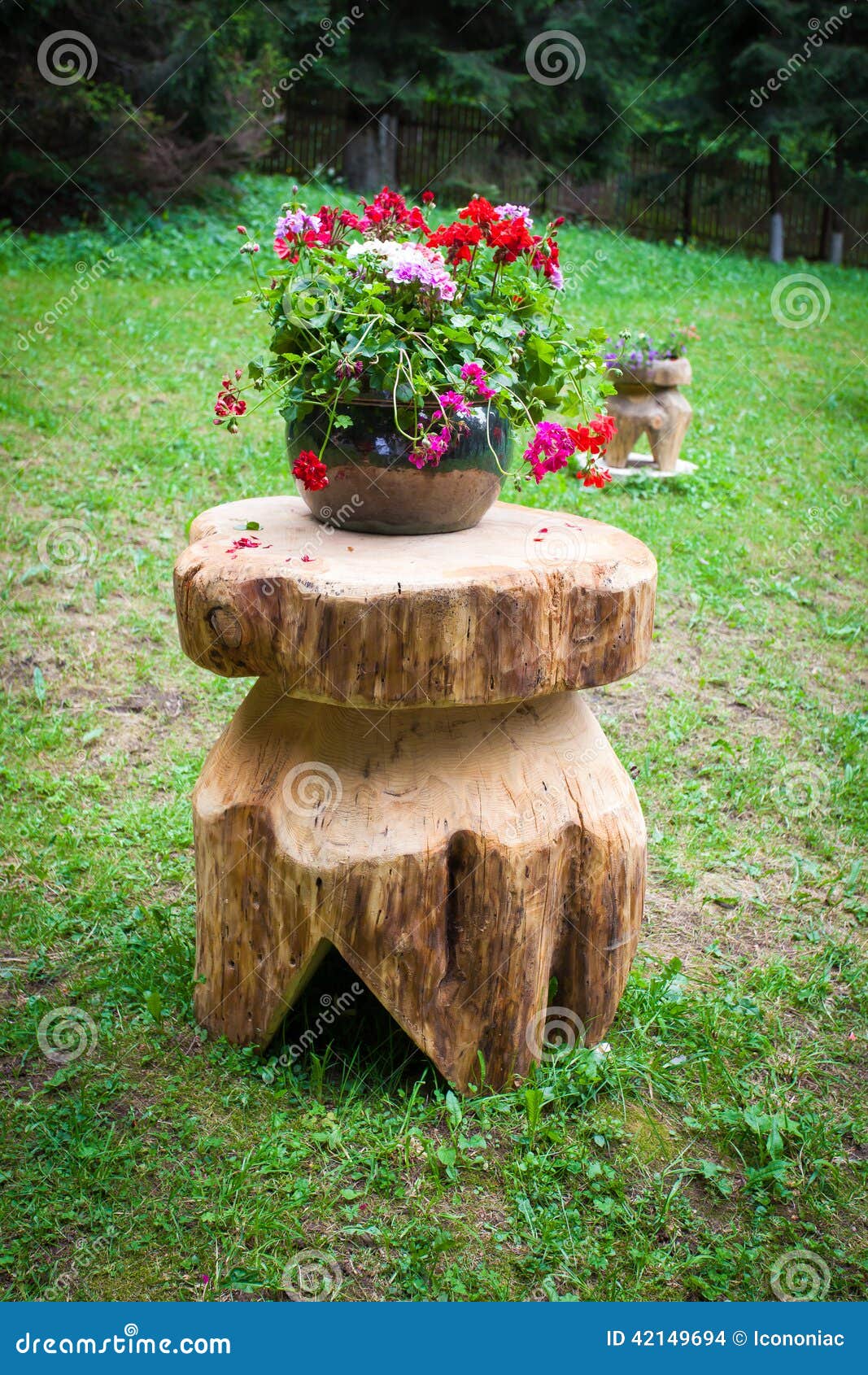 Typical Wood Rustic Flower Support Stock Photo Image of vase, floral
