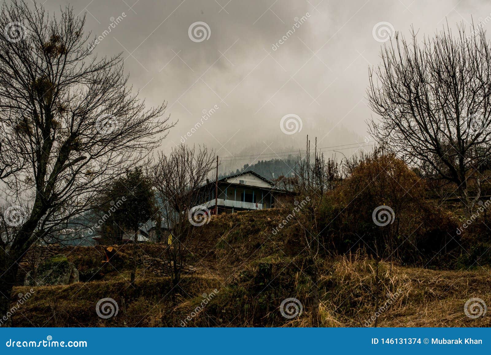 Typical Wooden Alpine House in Himachal in Himalayas Stock Photo ...