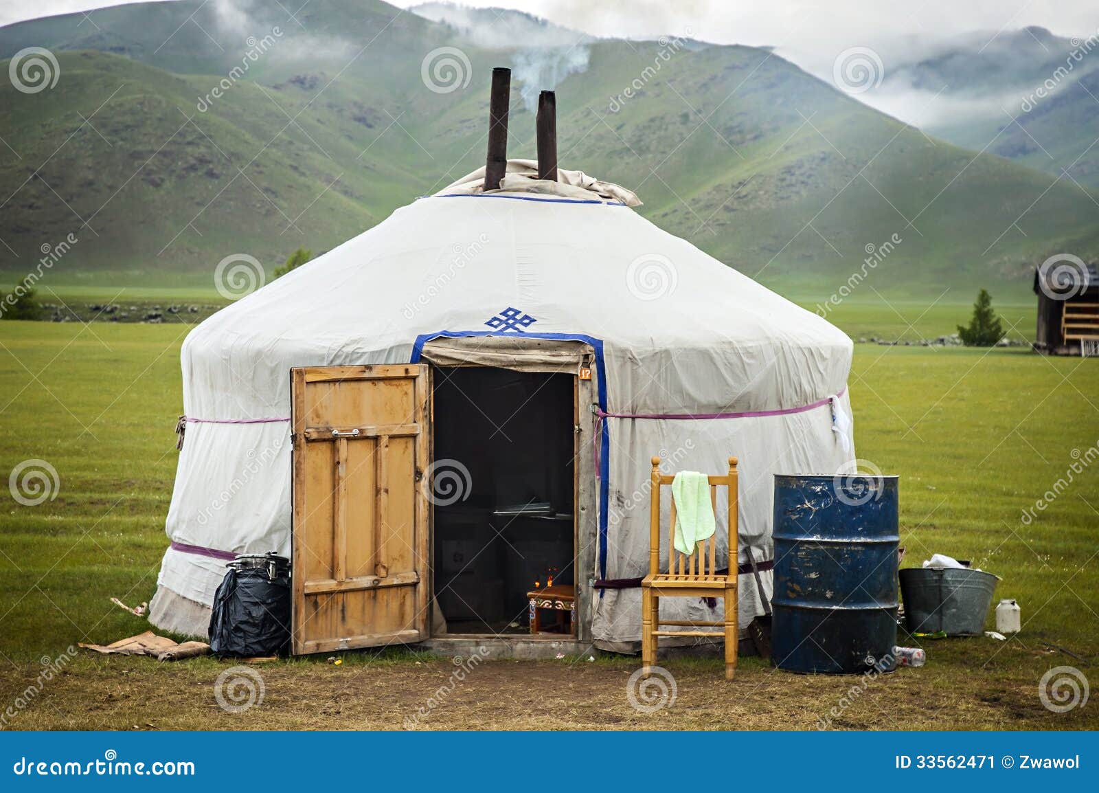 Typical Yurt in Mongolia stock image. Image of camp, autumn - 33562471