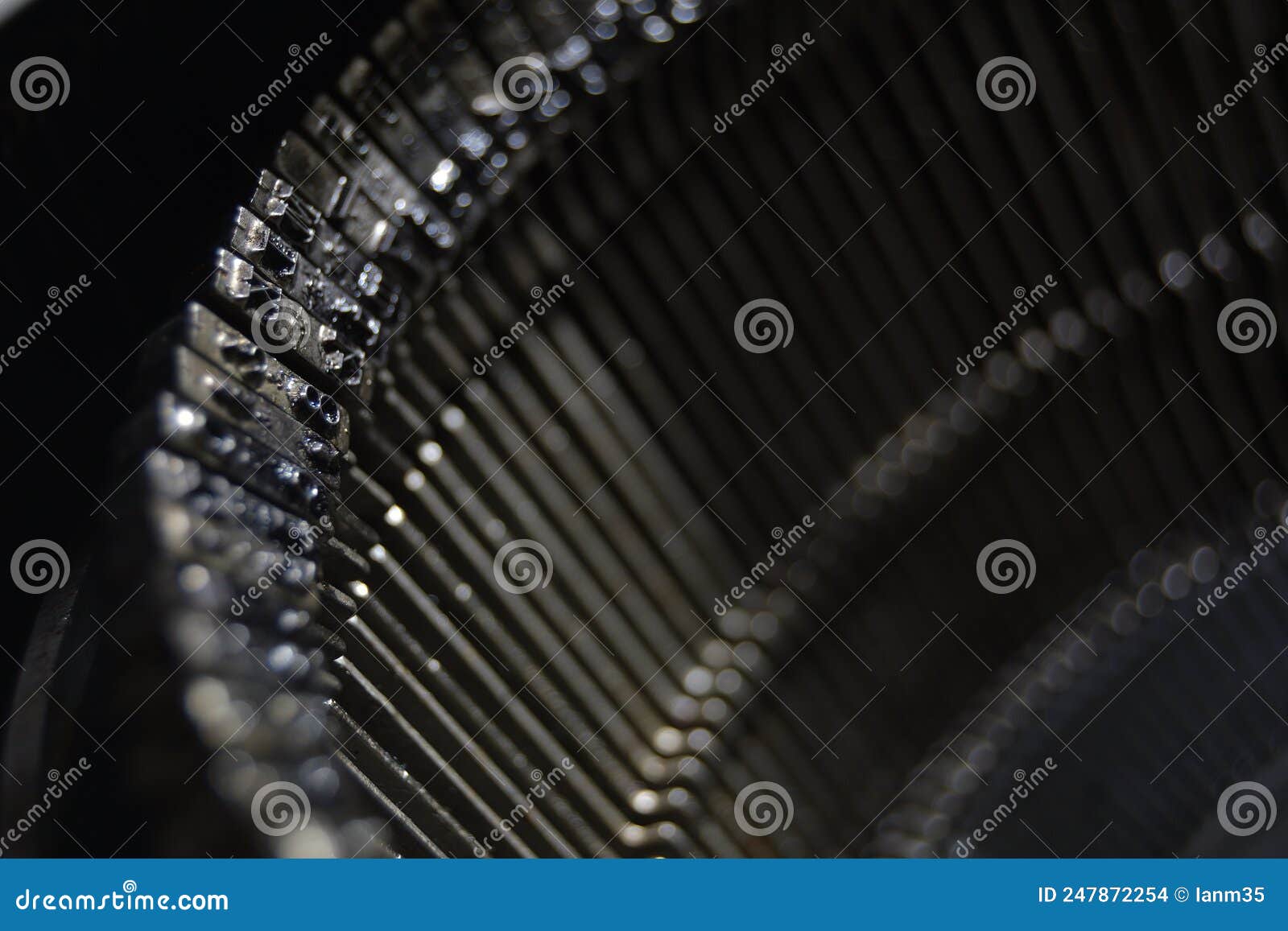 Typo Keys with Letters and Numbers of a Old Qwerty Typewriter Stock