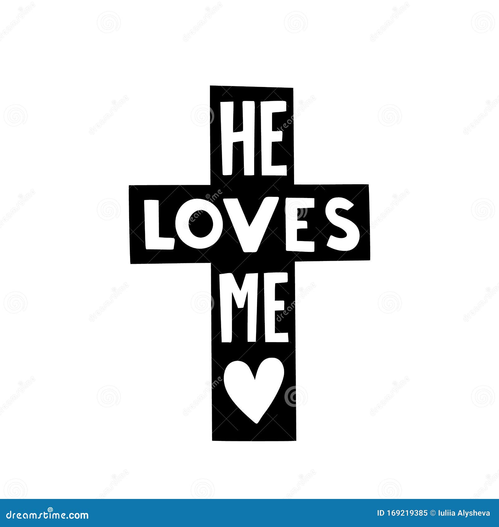 He Loves Me Graphic Lettering. Stock Vector - Illustration of loves ...