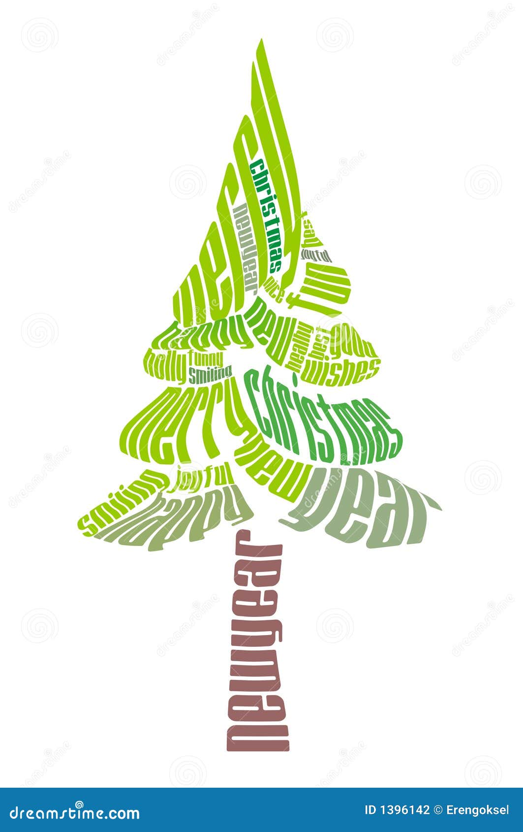 typographic christmas tree