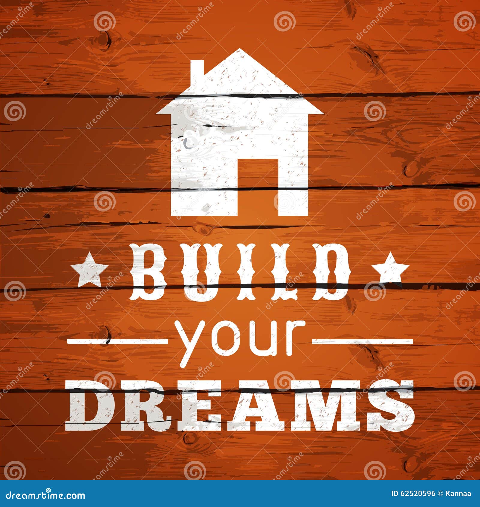 Typographic Poster Design - Build Your Dreams Stock Typographic Poster Design - Build Your Dreams Stock