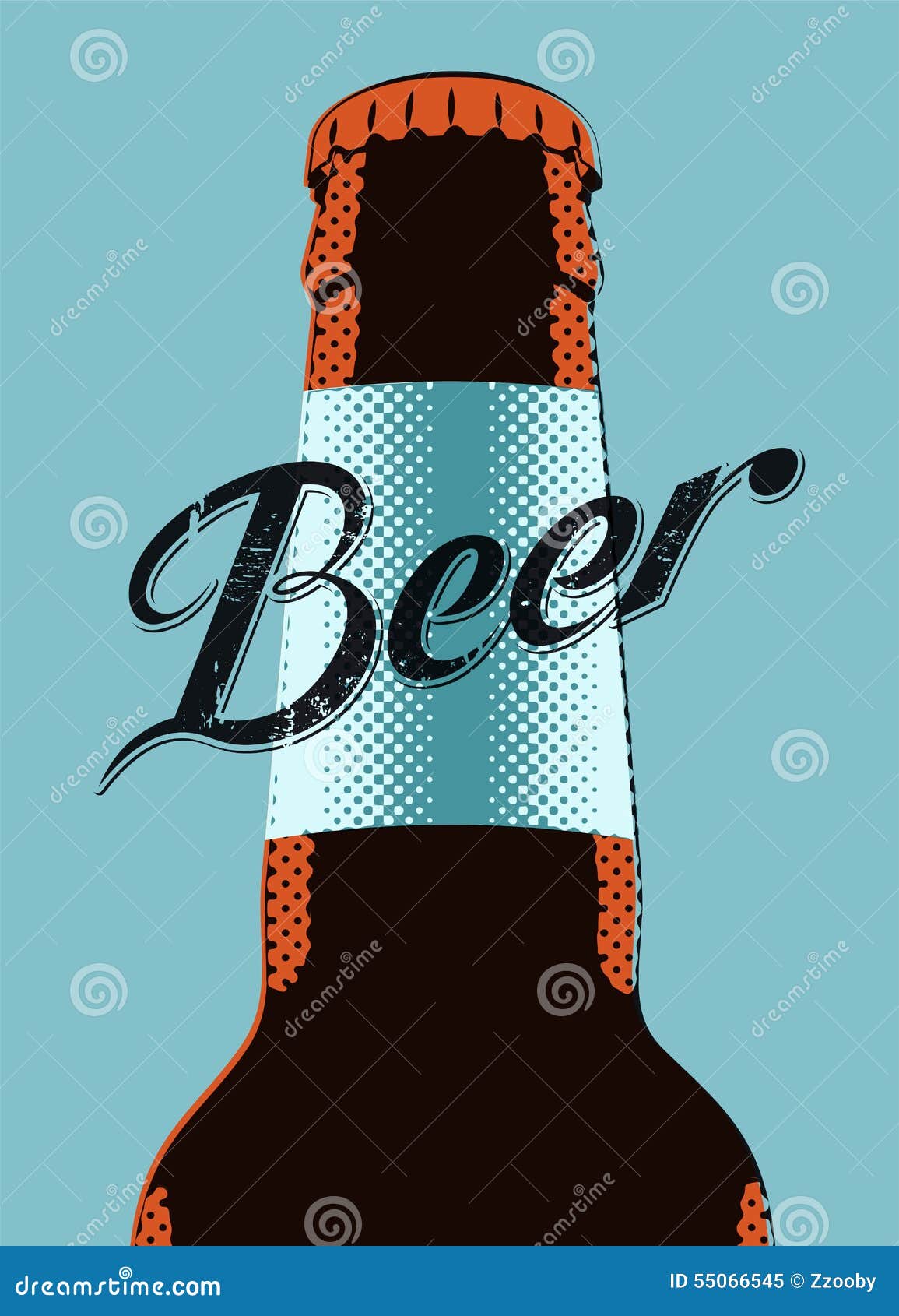 Typographic Retro Grunge Beer Poster. Vector Illustration. Stock Vector