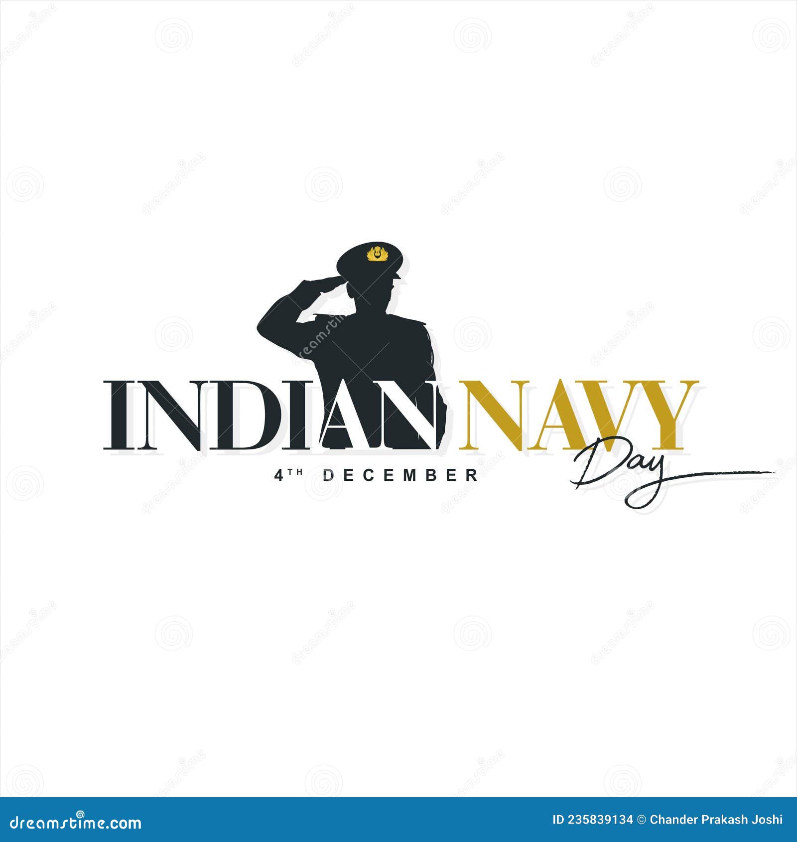 typographic template  for indian navy day. creative calligraphy of indian navy day.