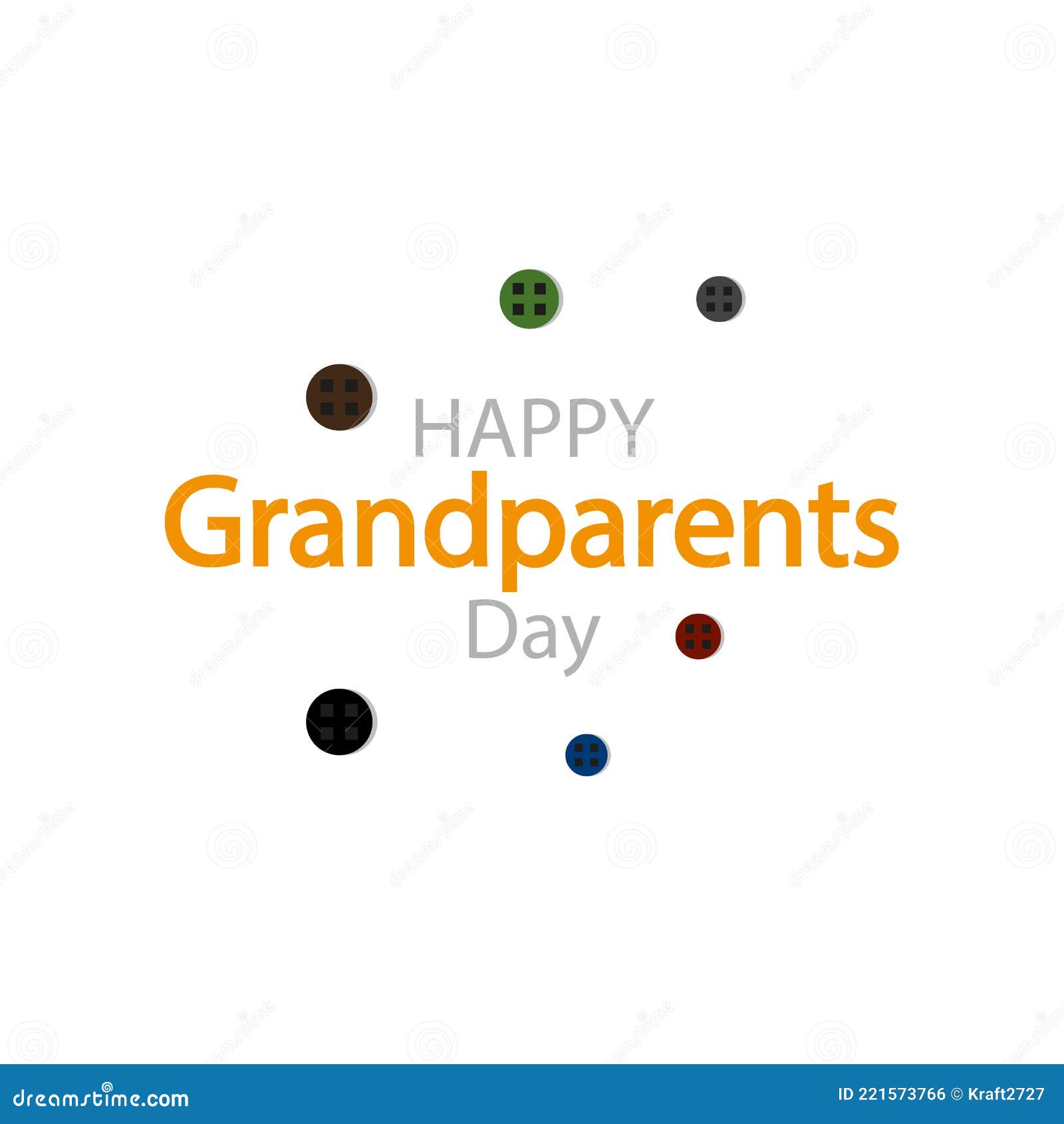 typography for grandparents day with buttons