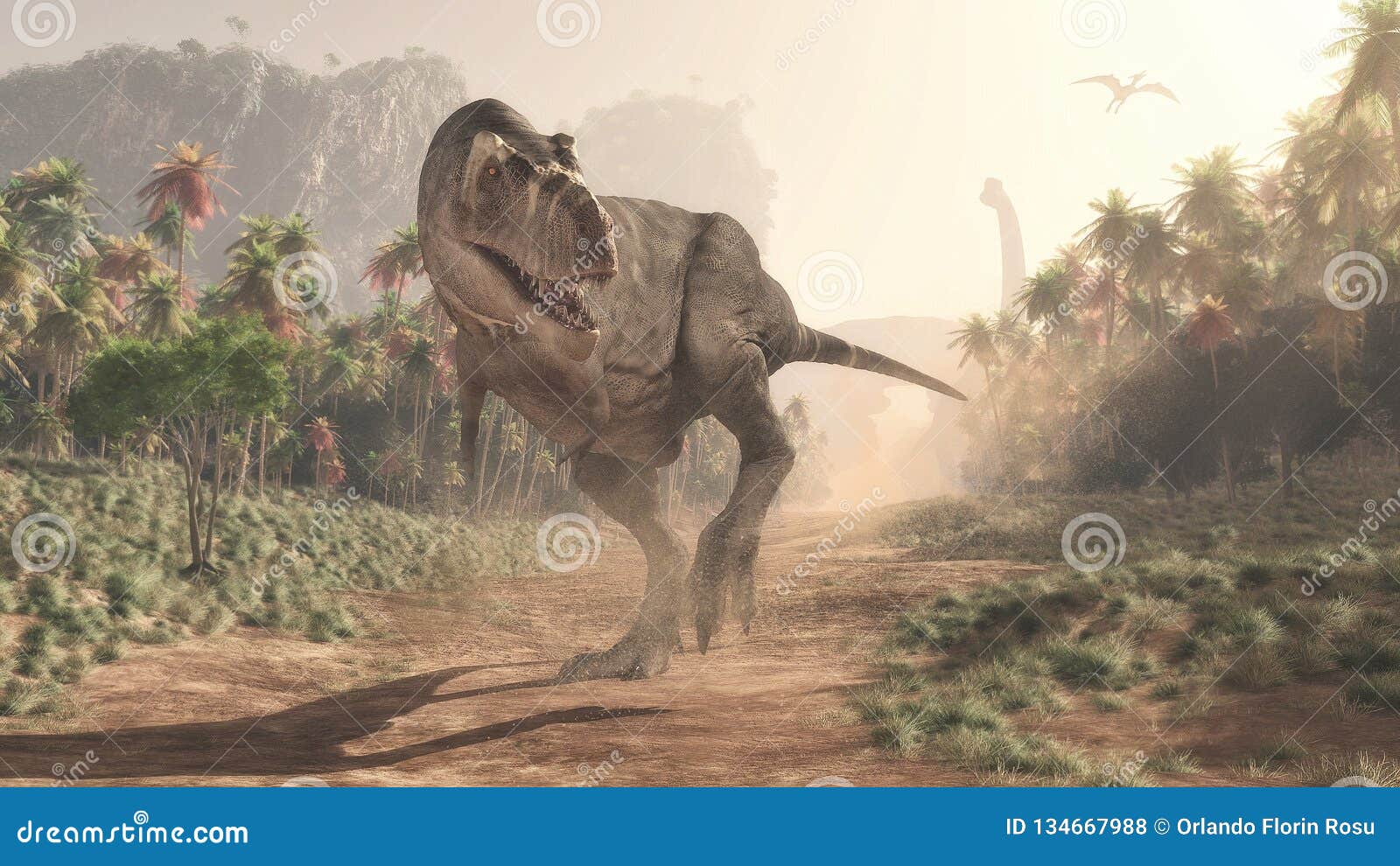 tyrannosaurus rex in the jungle