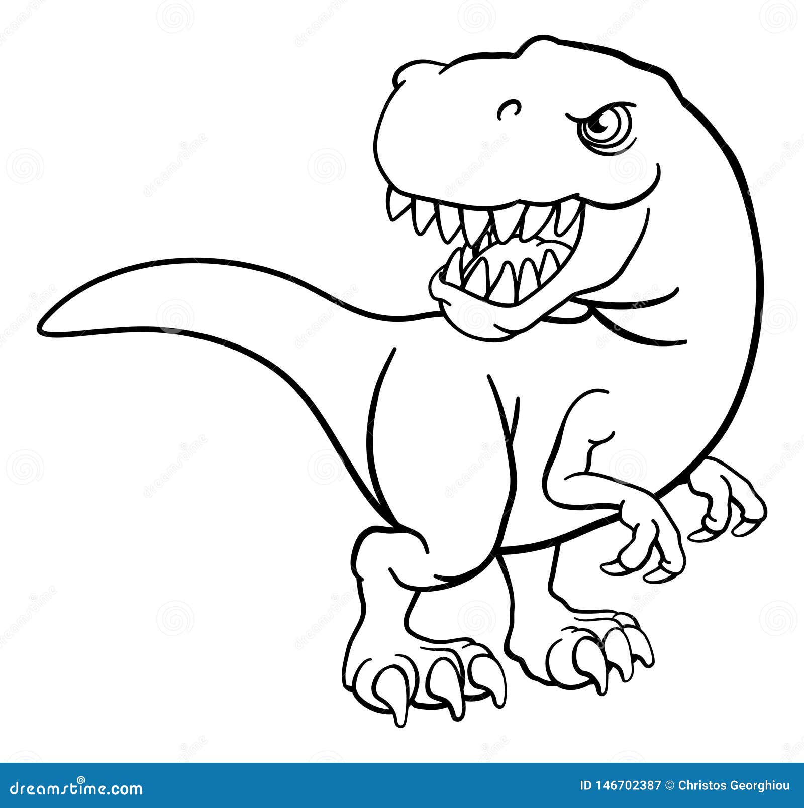 Tyrannosaurus T Rex Dinosaur Cartoon Character Stock Vector - Illustration  Of Drawing, Character: 146702387