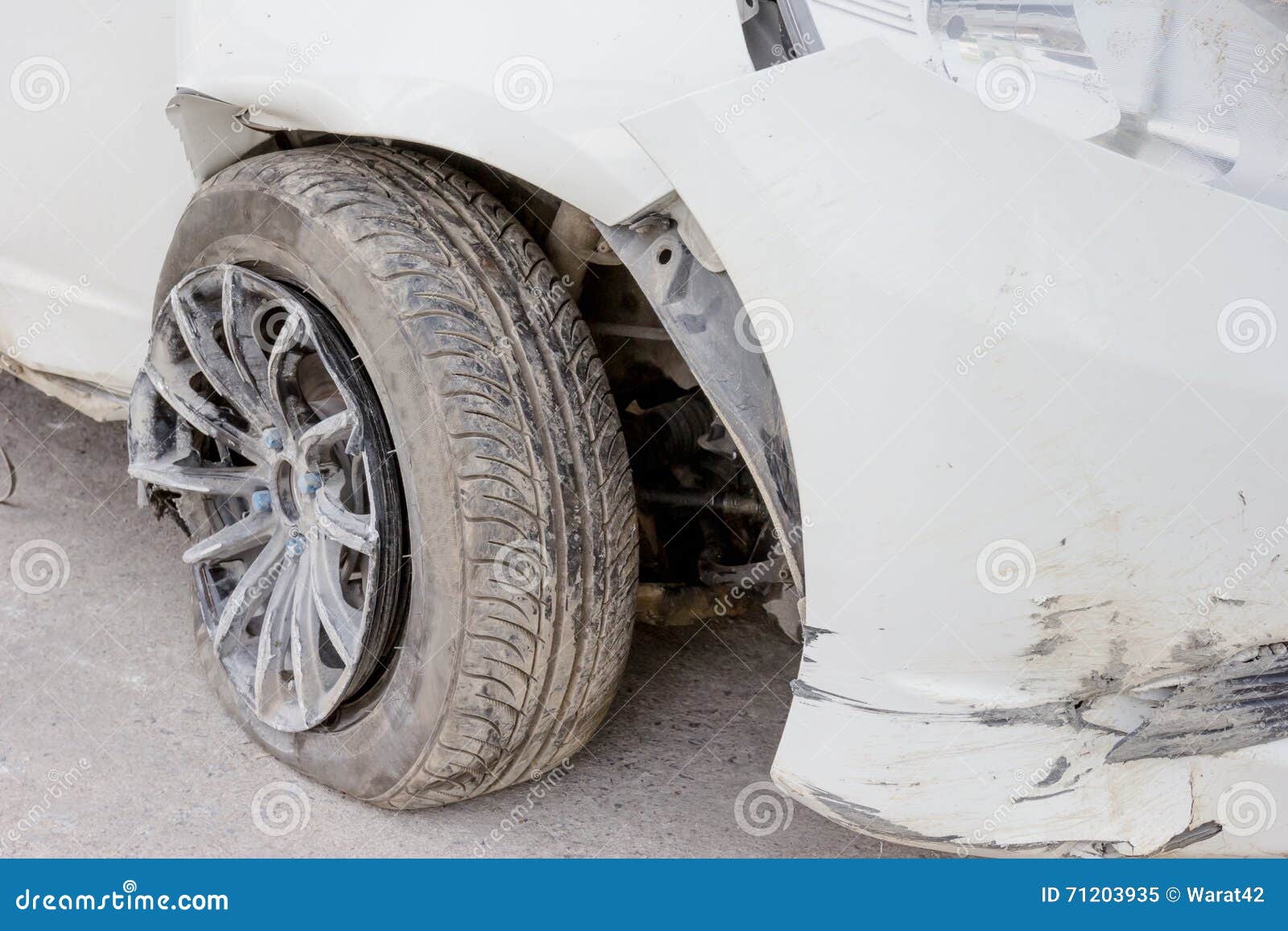 Tyre and wheel torn stock image. Image of accident, damage 71203935