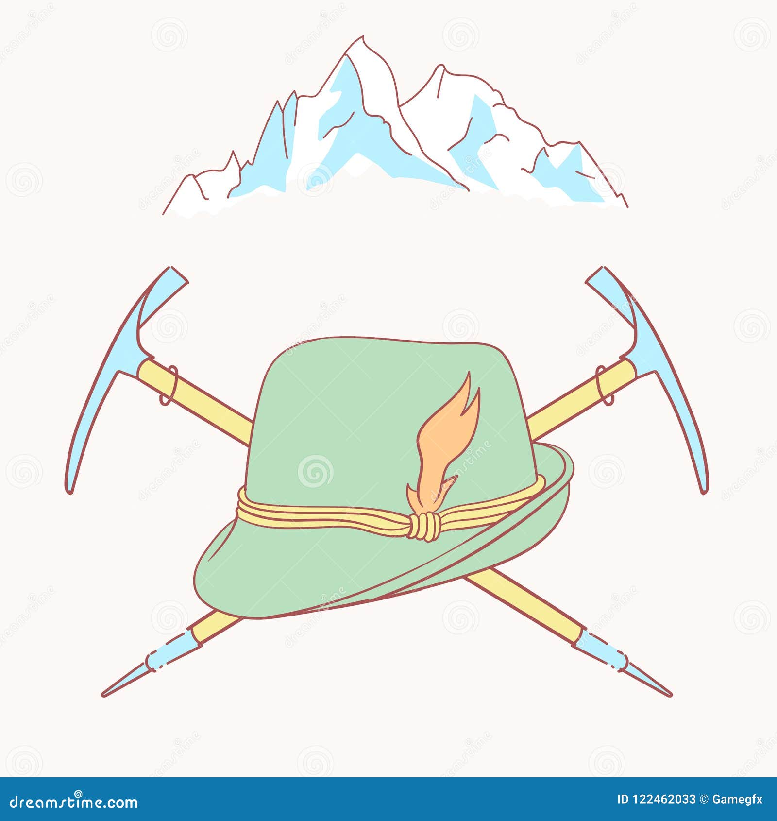 tyrolean hat alpenstock flower  alpinism alps germany logo