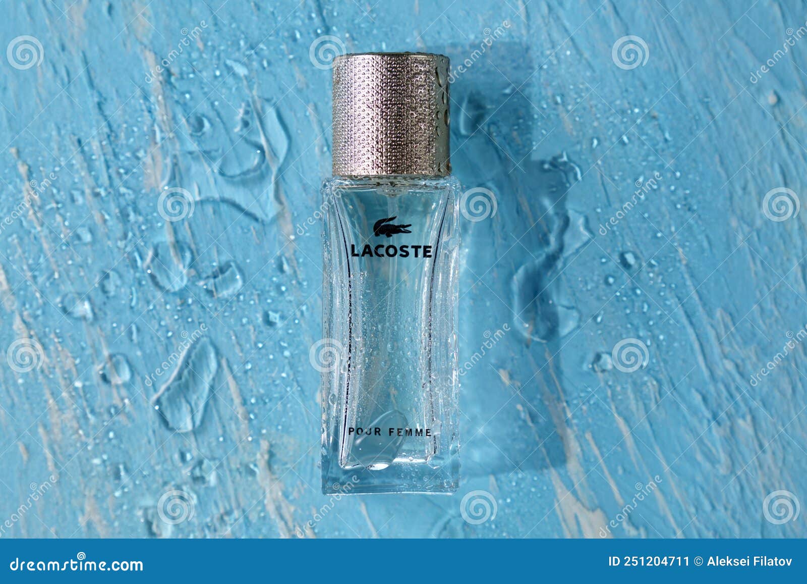 Tyumen, Russia-June 15, 2022: Lacoste Pour Femme is a Clothing Company. Selective Focus. Top View Editorial Photo - Image lacoste, famous: 251204711