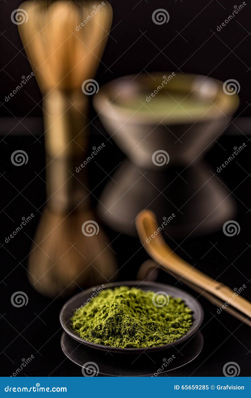 Tè verde della polvere, matcha in banda nera