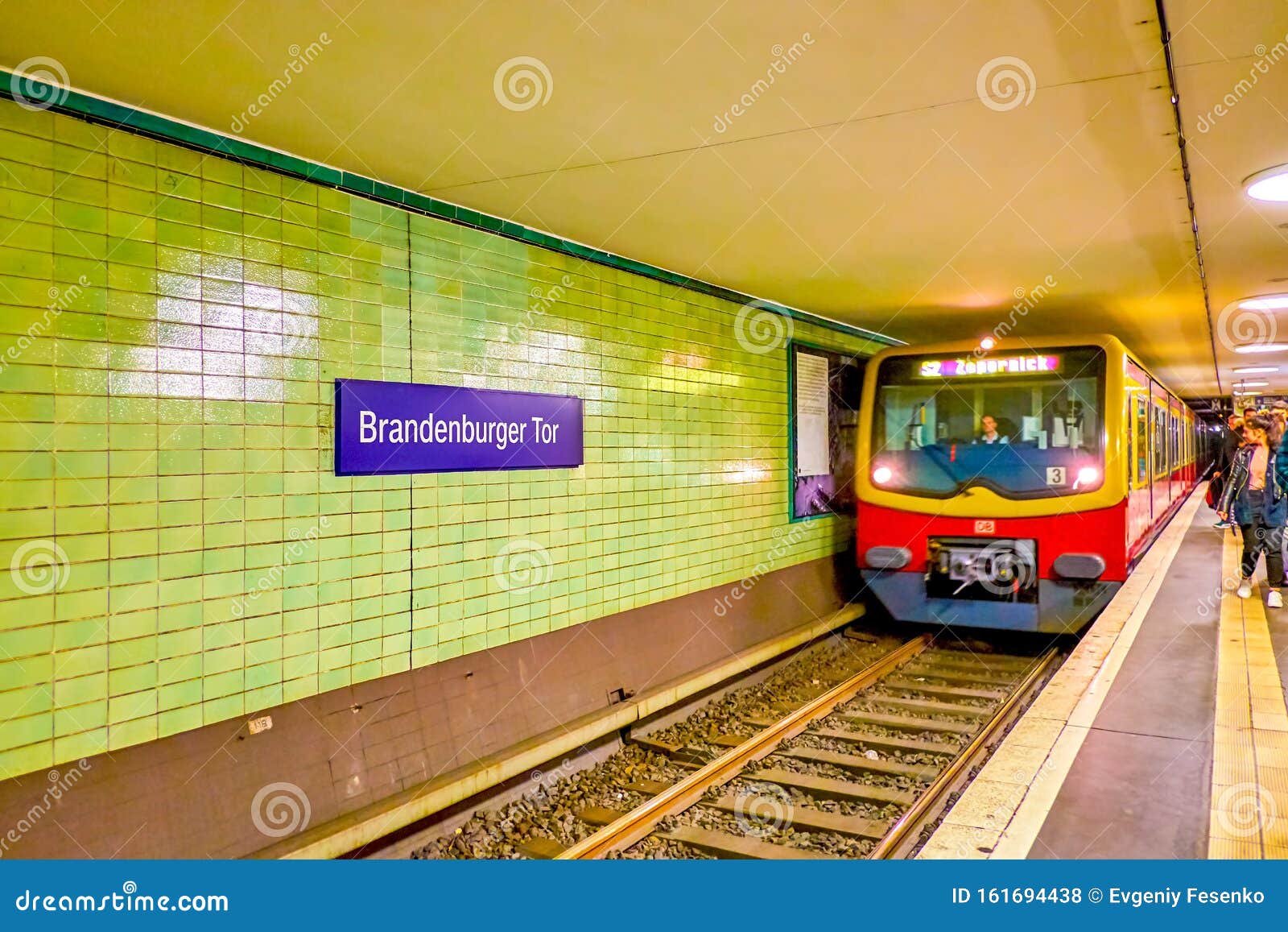 The U-bahn Train in Brandenburg Tor Station in Berlin, Germany Editorial  Stock Photo - Image of platform, edifice: 161694438