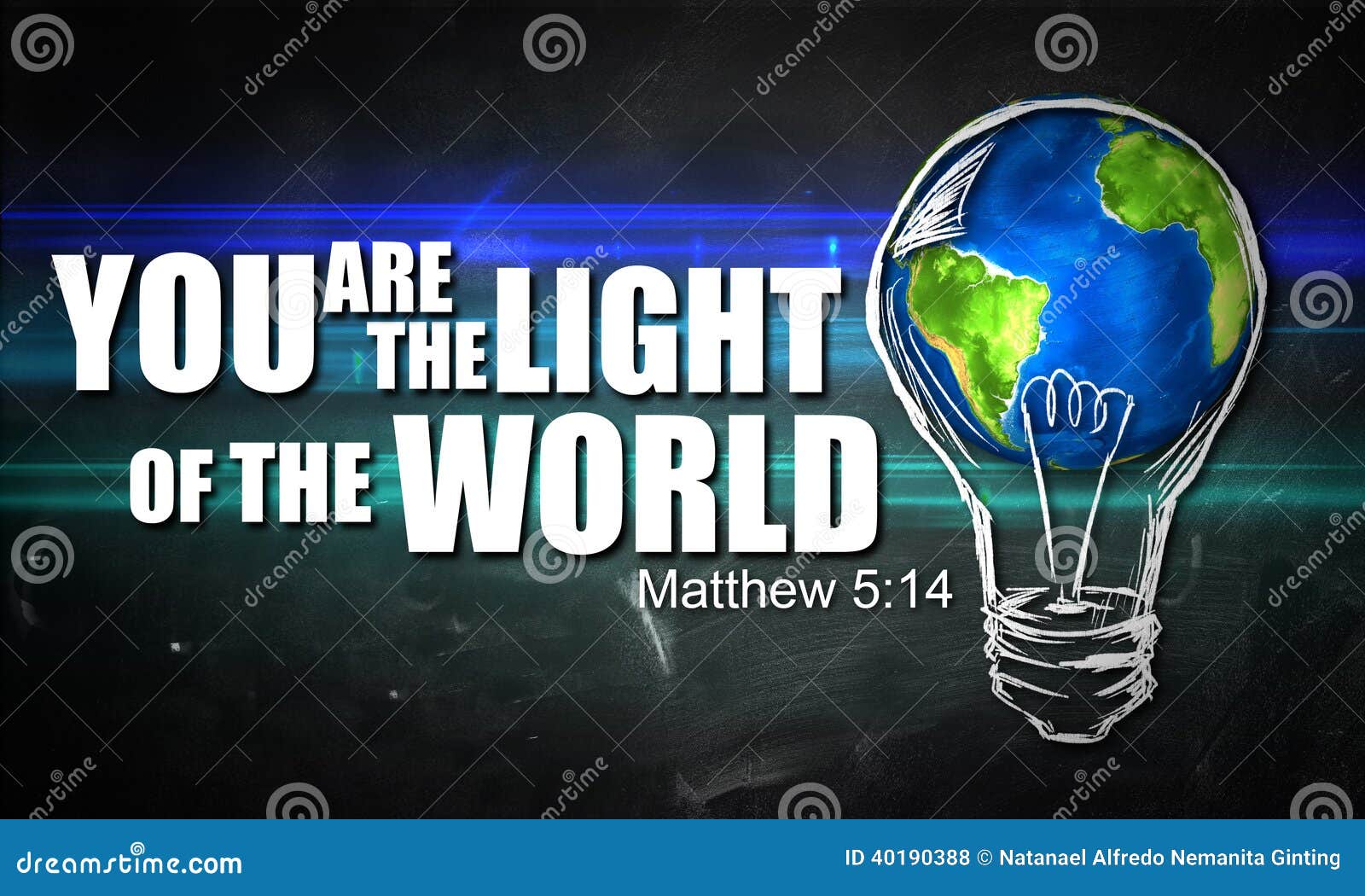 Licht Van De Wereld U Bent Het Licht Van De Wereld Stock Illustratie - Illustration of