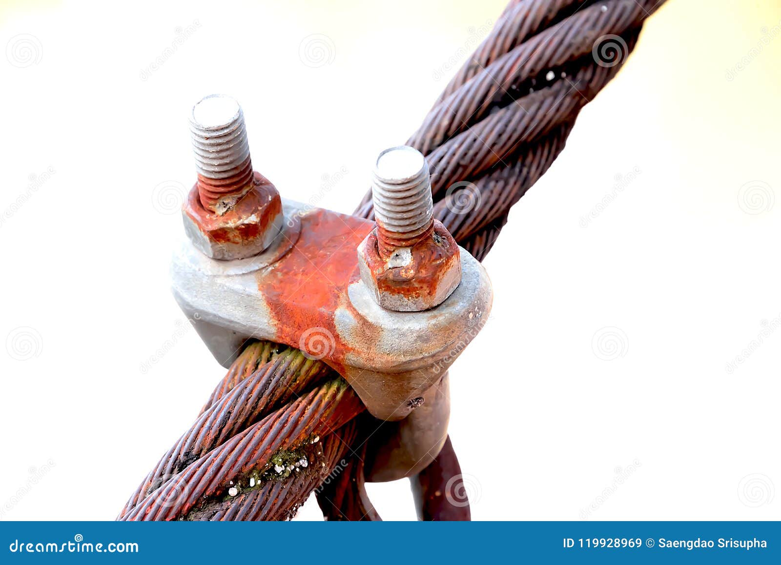 The U-bolt is a Wire Rope Clamp that Can Not Be Moved. Stock Image - Image  of rusty, design: 119928969