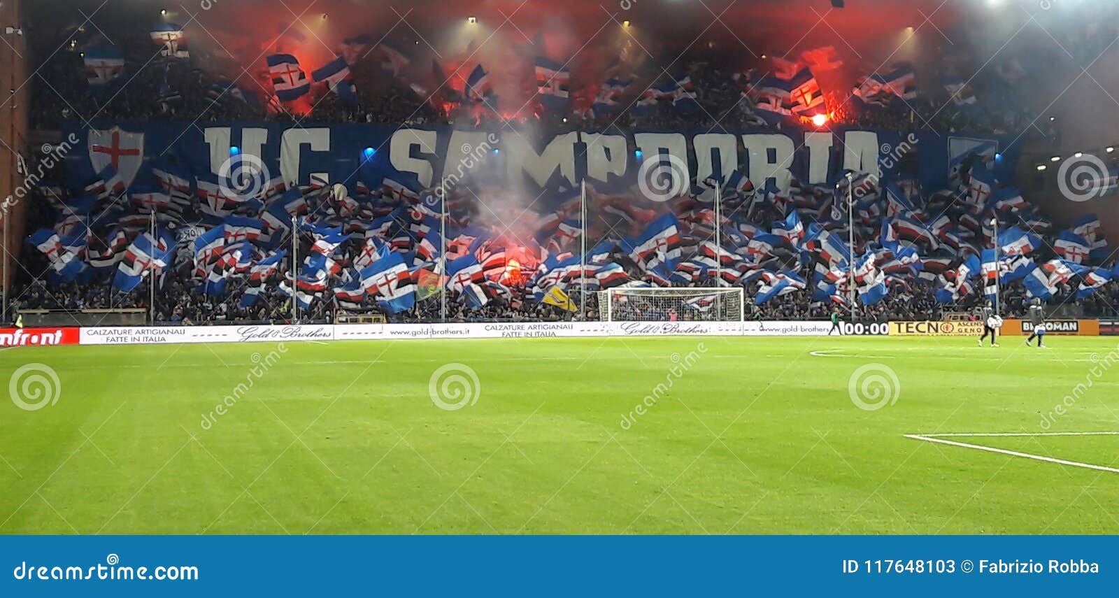 U.C. Sampdoria Fans before a Night Football Match, in Luigi Ferraris  Stadium of Genoa, Genova Italy. Editorial Stock Photo - Image of chair,  bench: 117648103