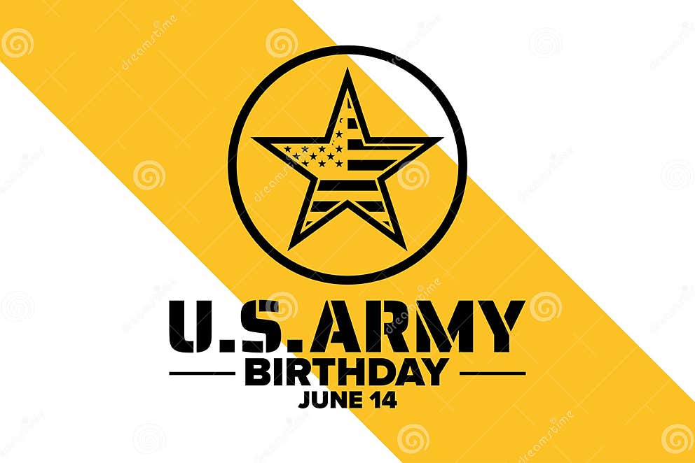 U.S. Army Birthday. June 14. Holiday Concept Stock Vector