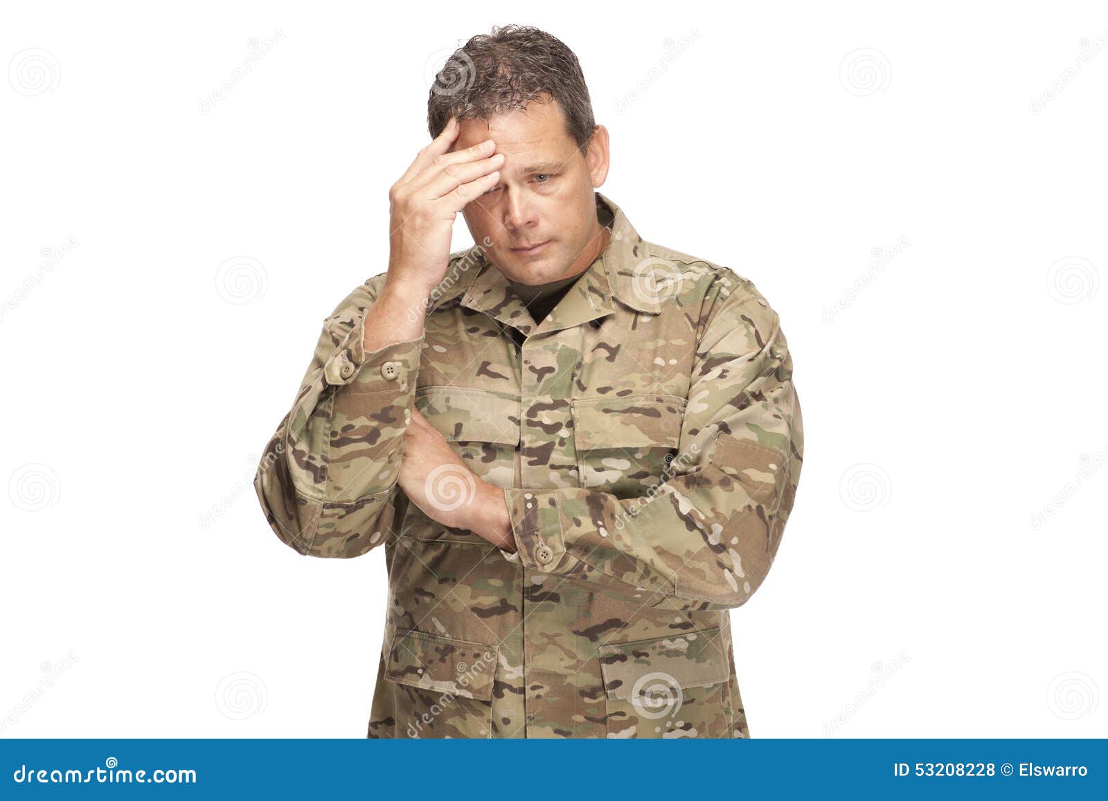 u.s. army soldier, sergeant.  and stressed.