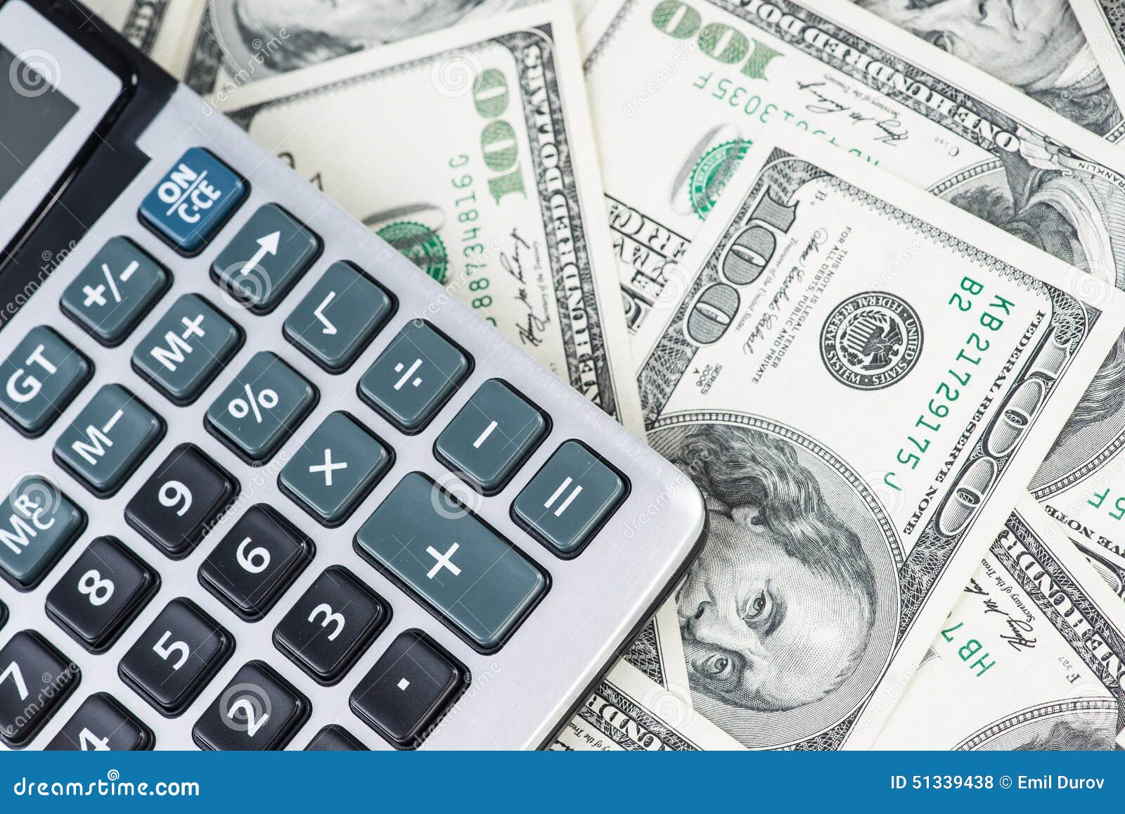 U. S. Dollars and Calculator Stock Photo Image of calculator