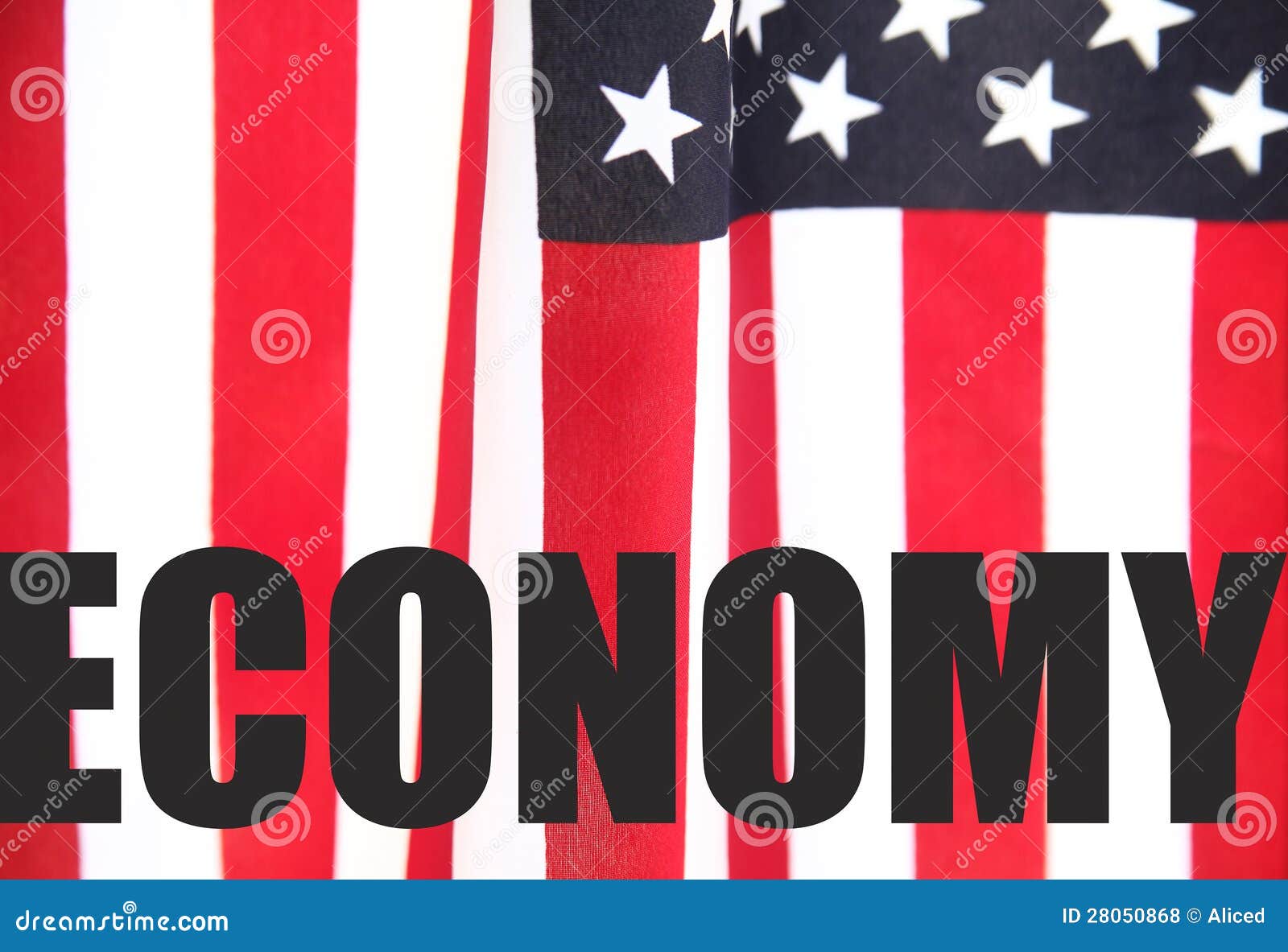 U.S. Flag with Economy Word Stock Photo Image of type, white 28050868