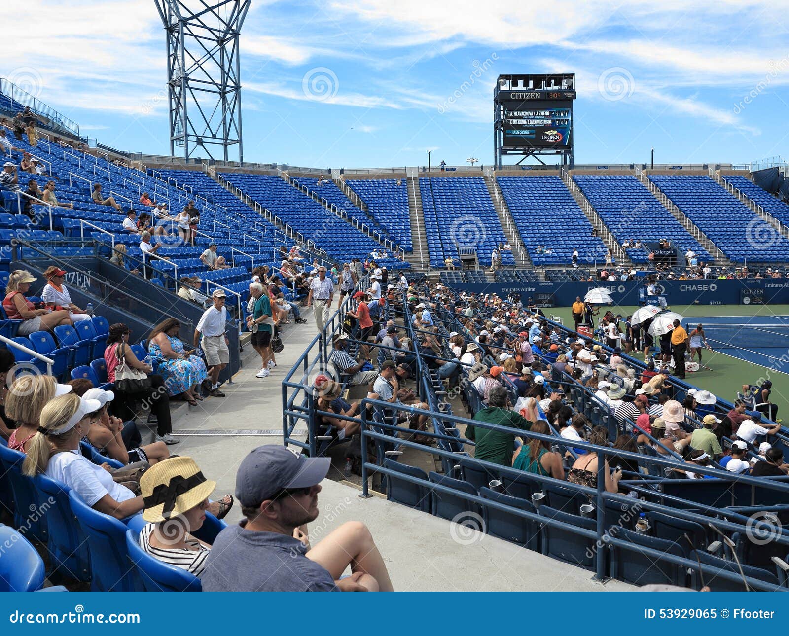 U. S. Open Tennis - Louis Armstrong Stadium Editorial Image - Image of america, blue: 53929065