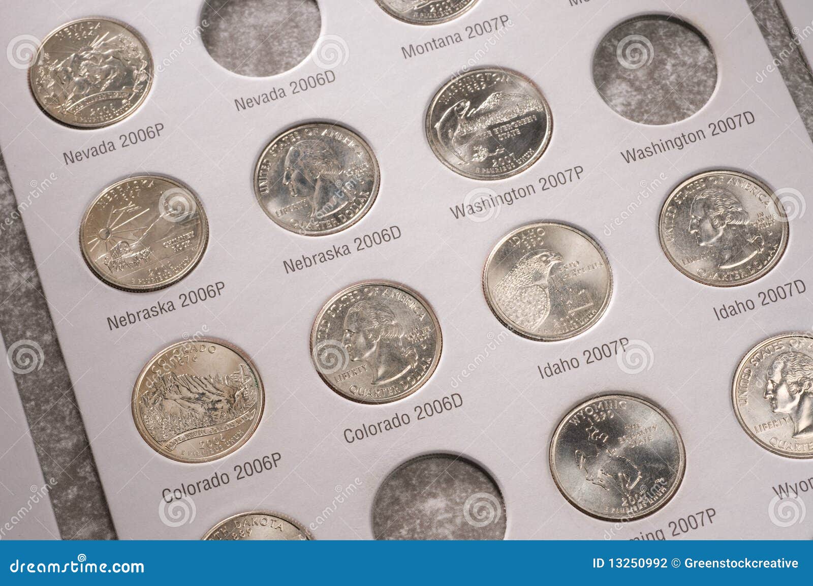U.S. quarters collection stock photo. Image of money 13250992