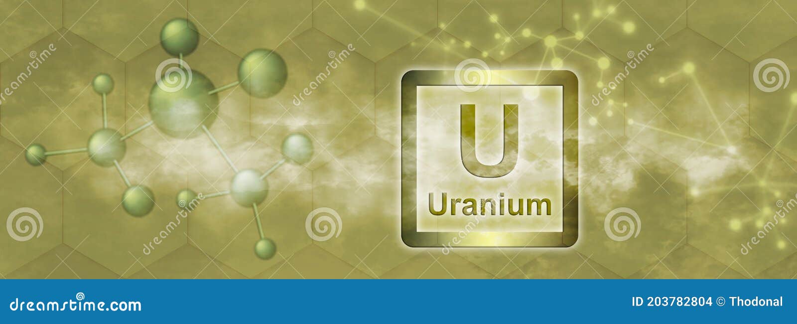 U Symbol. Uranium Chemical Element Stock Illustration Illustration of