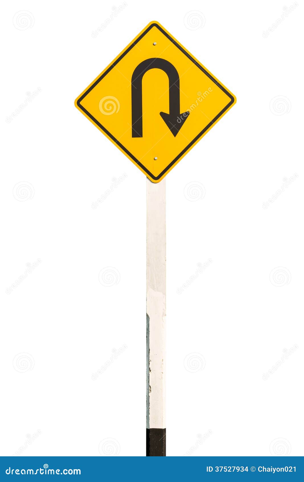 Uturn road sign stock photo. Image of warning, slow 37527934