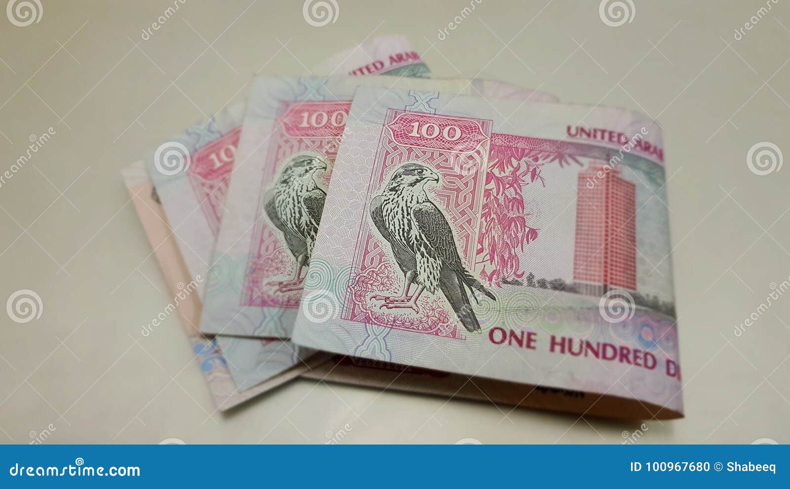 UAE Dirhams 100 stock photo. Image of paper, dirhams - 100967680