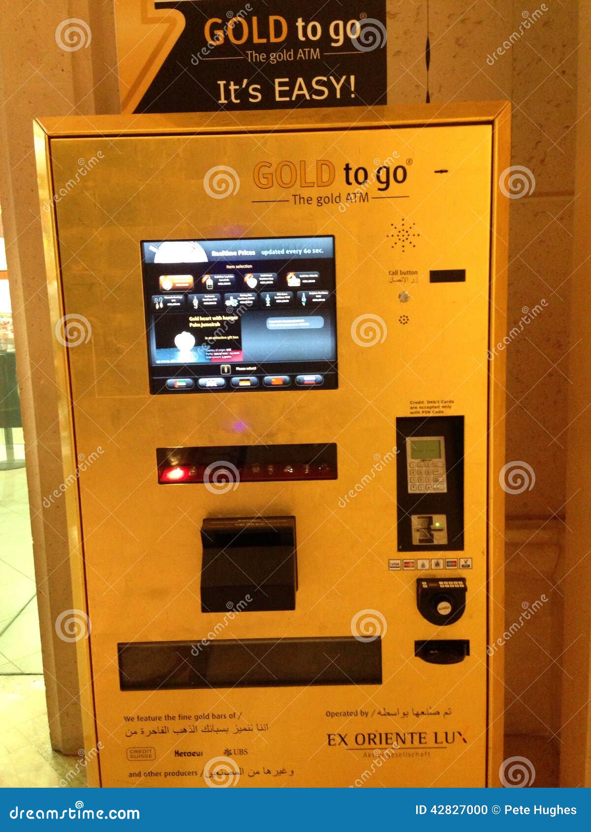 Uae Dubai Gold Vending Machine Editorial Image Image Of Machine