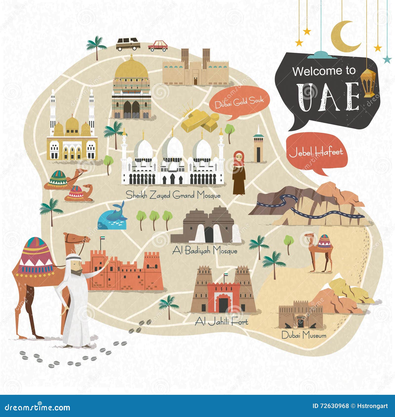 uae tourism map