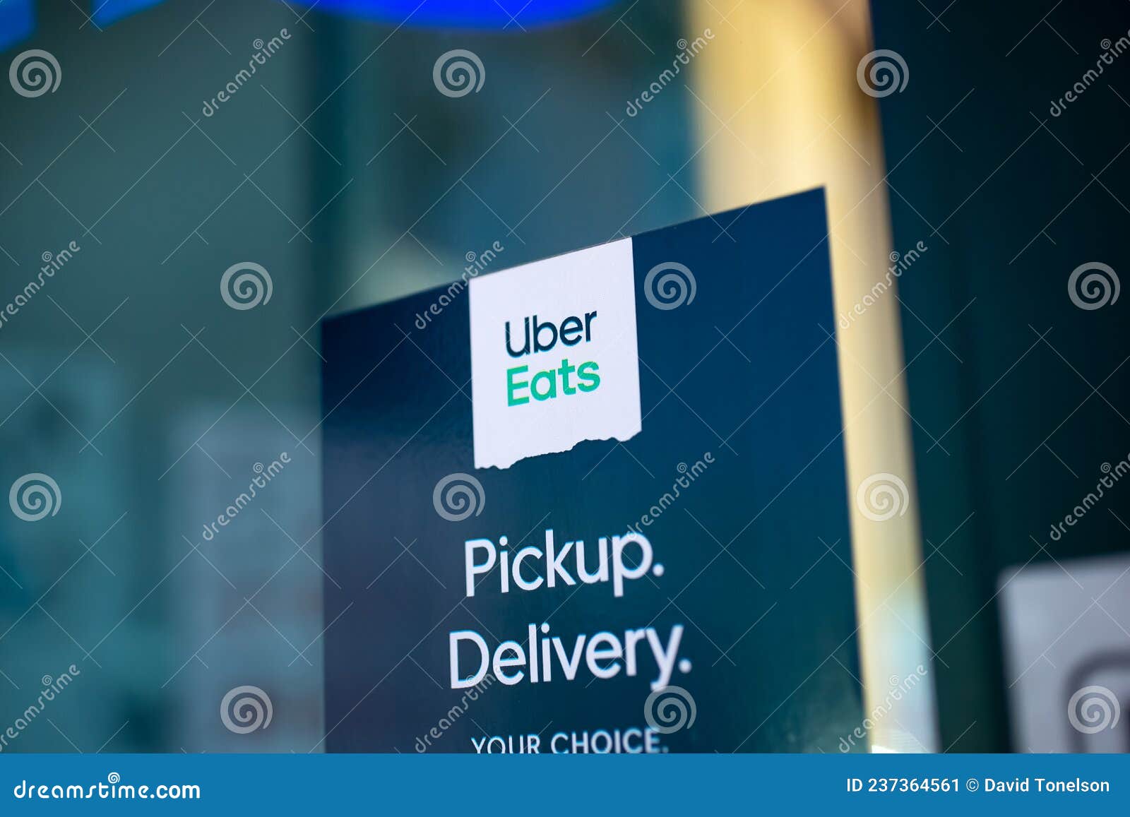 Uber Eats Sign on Door Front Editorial Photo Image of local, sticker