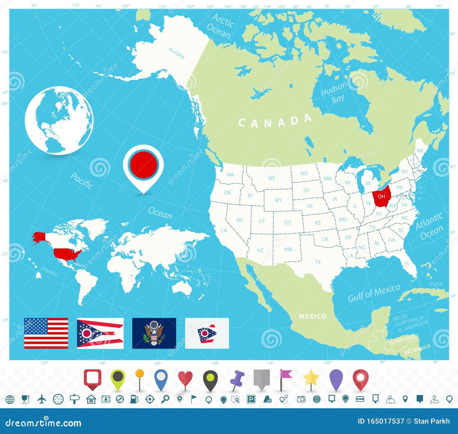 Ubicacion De Ohio En El Mapa De Estados Unidos Con Banderas E Iconos De Mapas Imagen De Archivo Imagen De Etiqueta Plano Ubicacion De Ohio En El Mapa De Estados Unidos Con Banderas E Iconos De Mapas Imagen De Archivo Imagen De Etiqueta Plano