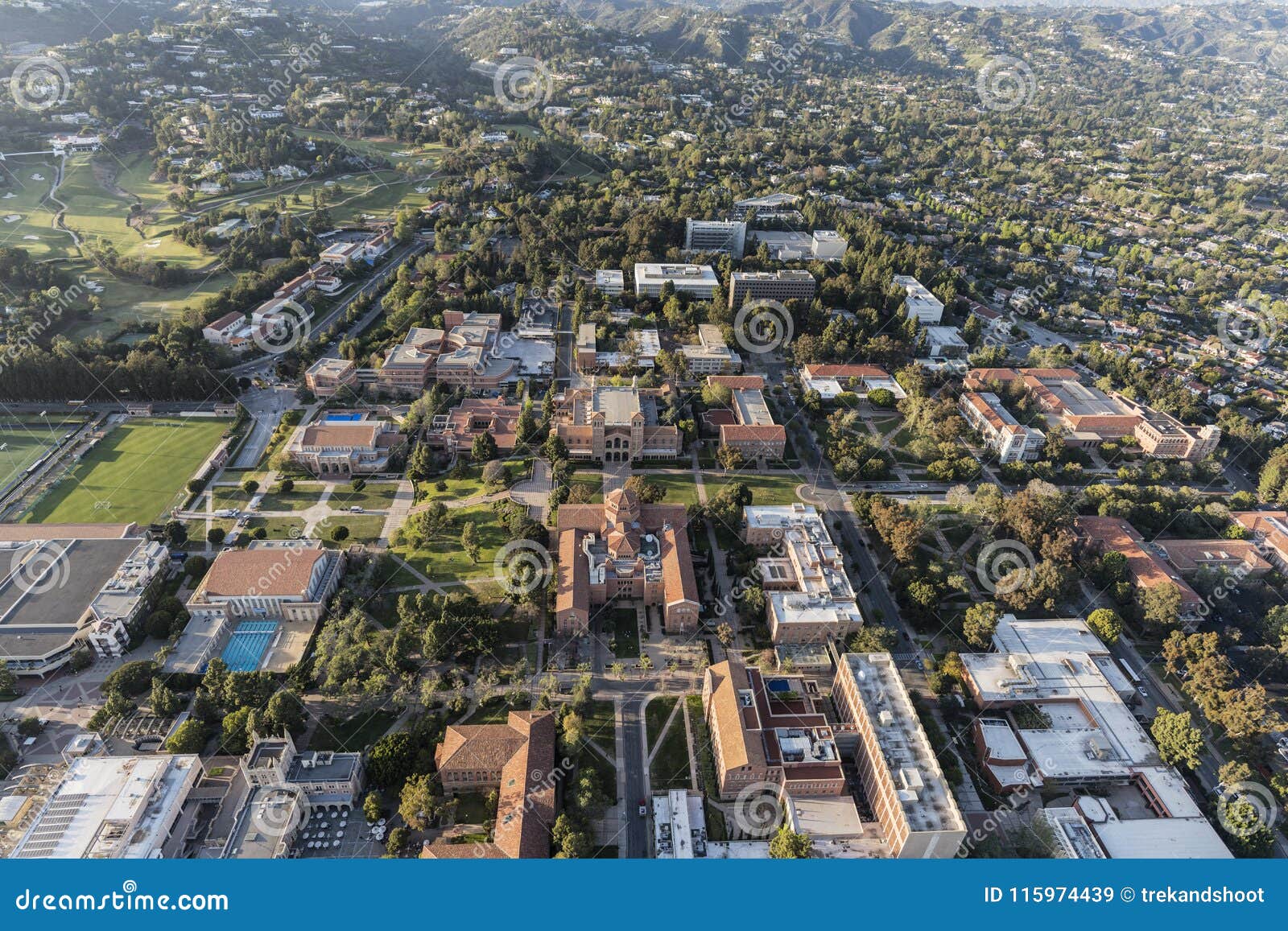 UCLA Calpus Aerial California Los Angeles Editorial Stock Image - Image of  architecture, urban: 115974439