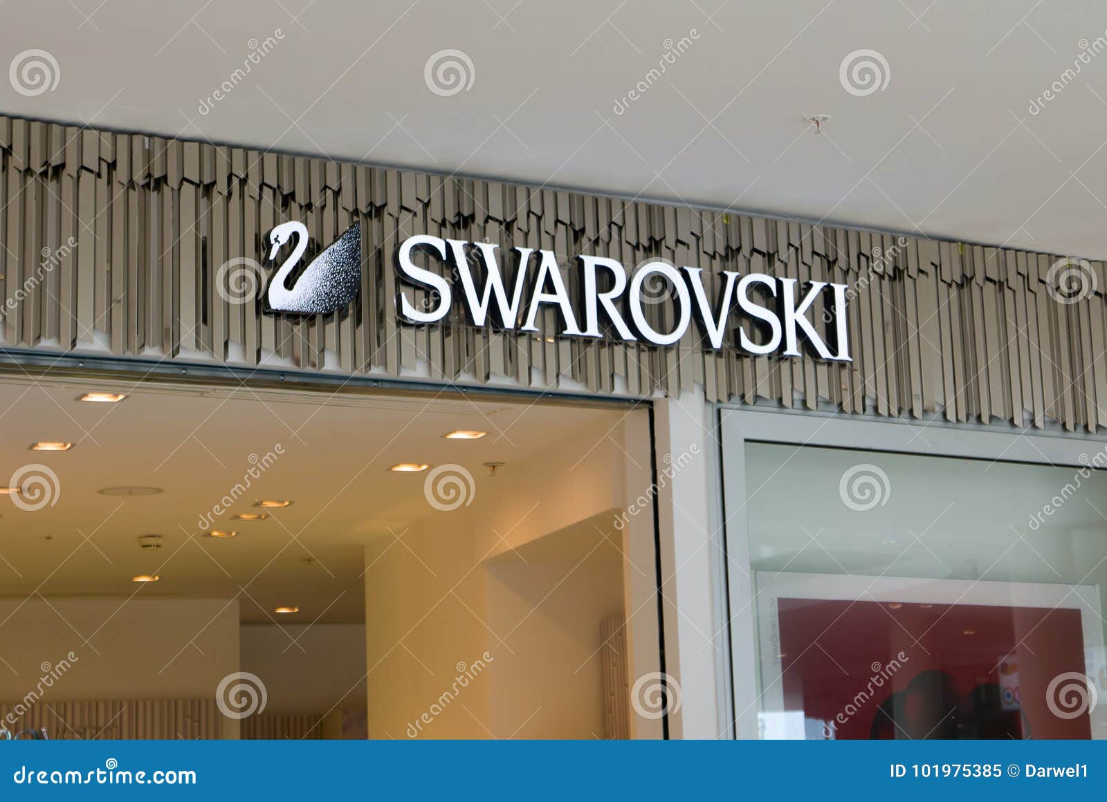 Swarovski Banner in Modern Shopping Mall Editorial Image - Image of ...