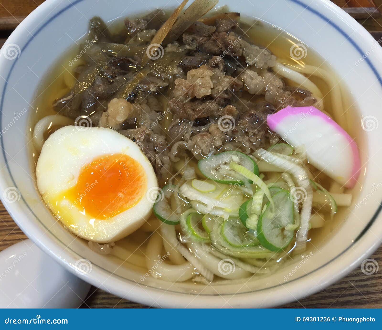 Udon Noodle with Beef and Egg Stock Photo Image of meat, yellow 69301236