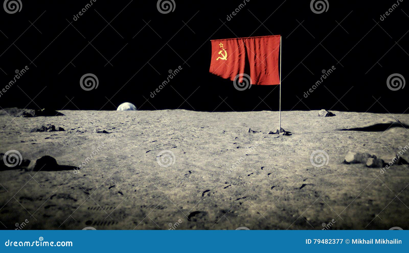 Советский флаг на Луне