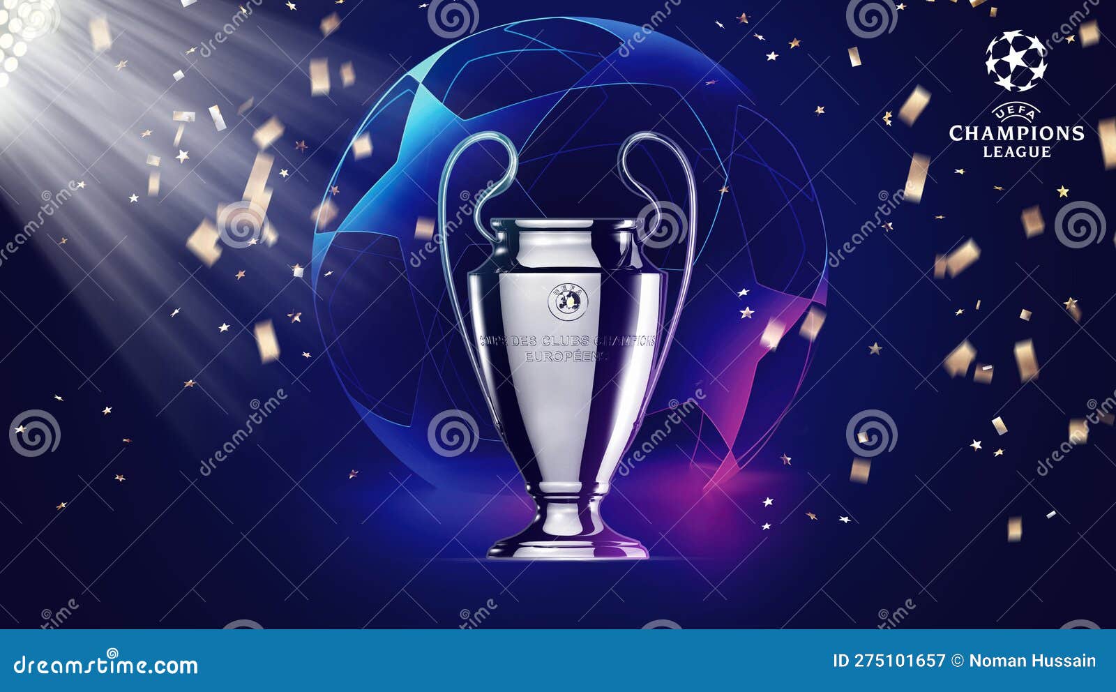 UEFA Champions League Cup editorial photography. Illustration of