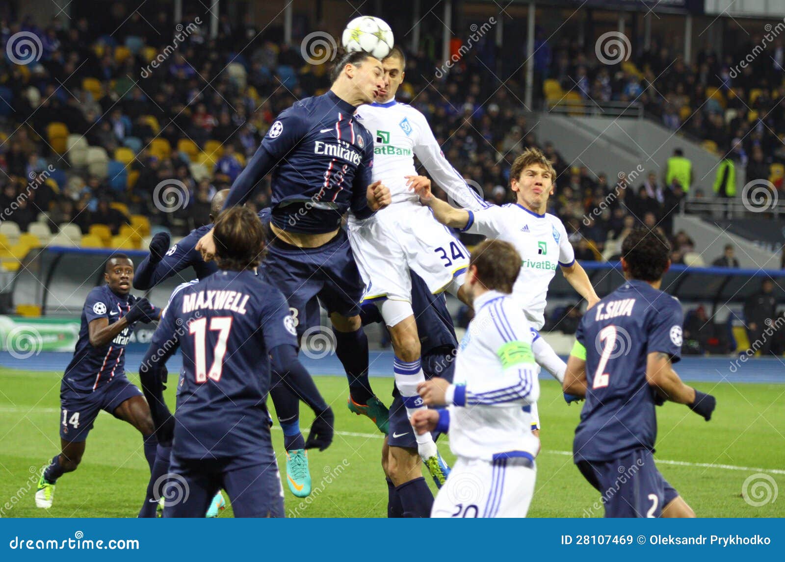 UEFA Champions League Game Dynamo Kyiv Vs PSG Editorial Stock Image 