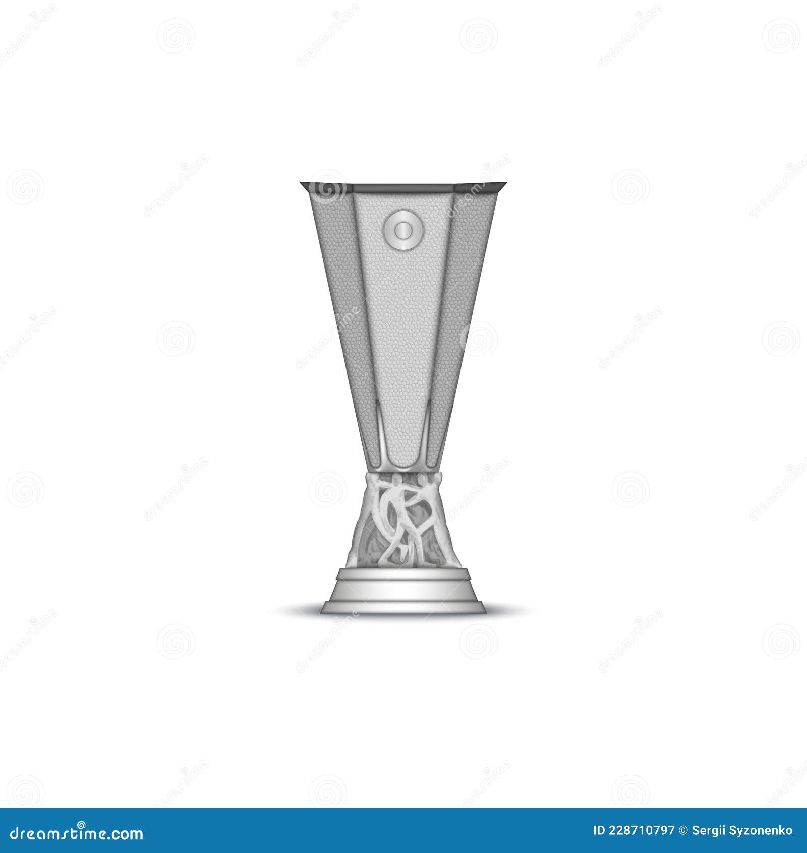 Black cup isolated on white background. Flat vector design element. UEFA Champions  league vector cup isolated on white. Competition winner prize trophy.  Football symbol icon. Black cup silhouette vector de Stock