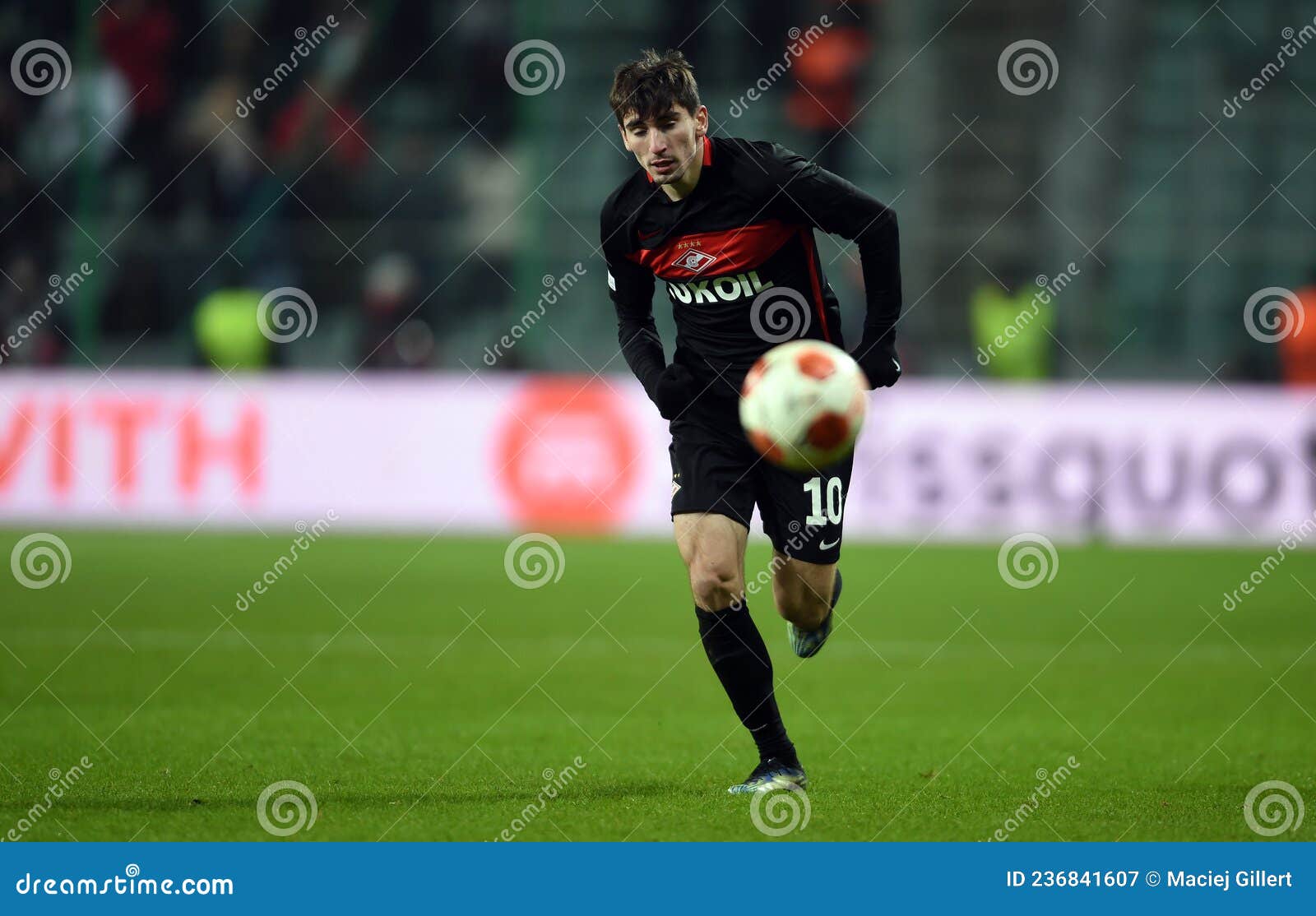 Zelimkhan Bakaev of FC Spartak Moscow in Action Editorial Image